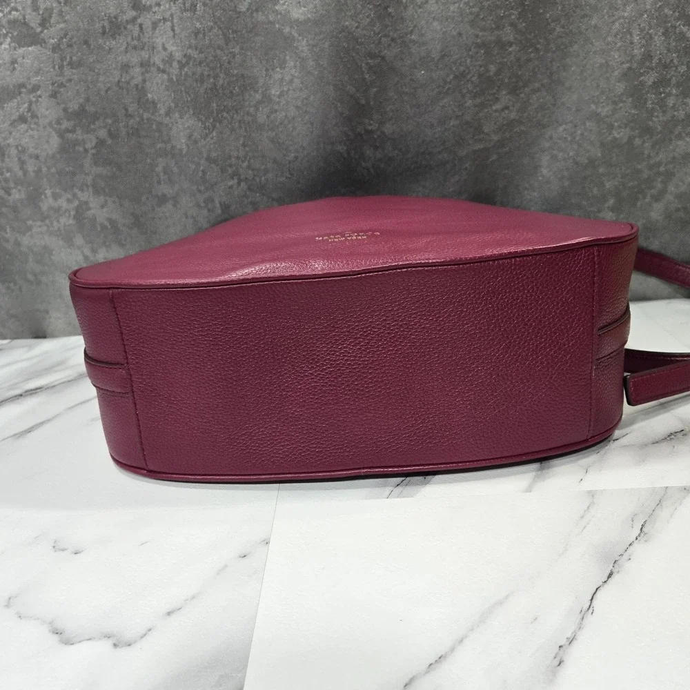 Kate Spade Mulberry Street Vivian Leather Hobo Bag Burgundy Shoulder Crossbody